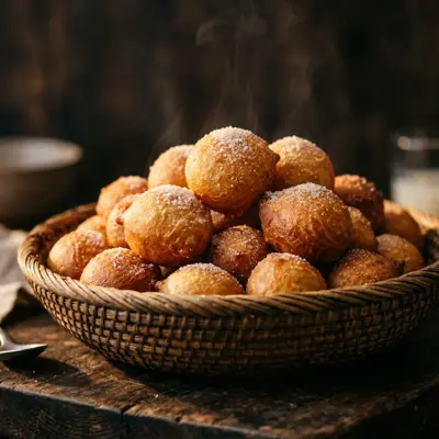 Instagram post: basket of puff puff